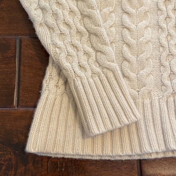 J Jill Wool-blend Cream Cable Sweater - Picture 3 of 5